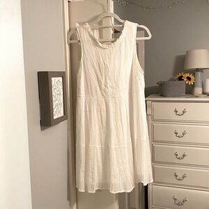 ALARMED State Gold & White Mini Dress